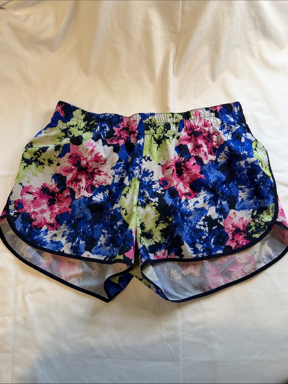 GAP Fit Elastic Waist Athletic Shorts in Blue, Pink & Lime